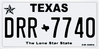 TX license plate DRR7740