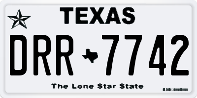 TX license plate DRR7742