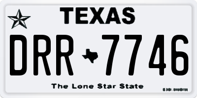 TX license plate DRR7746