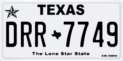 TX license plate DRR7749