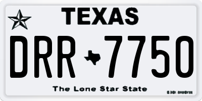 TX license plate DRR7750
