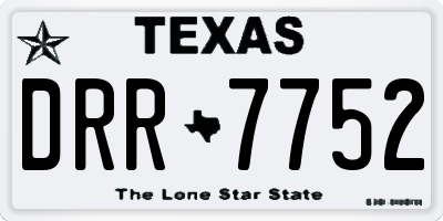 TX license plate DRR7752