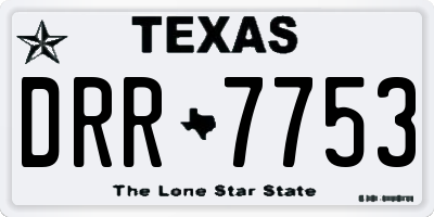 TX license plate DRR7753