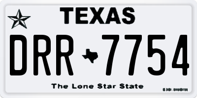 TX license plate DRR7754