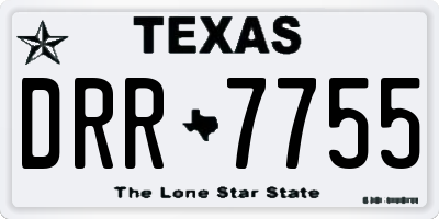 TX license plate DRR7755