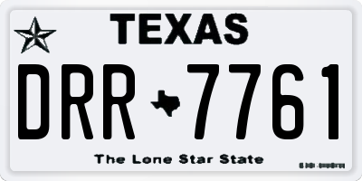 TX license plate DRR7761
