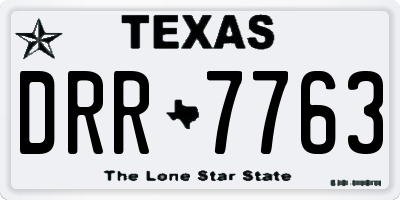 TX license plate DRR7763