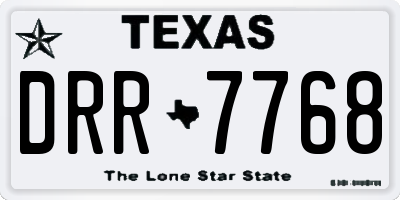 TX license plate DRR7768