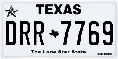 TX license plate DRR7769