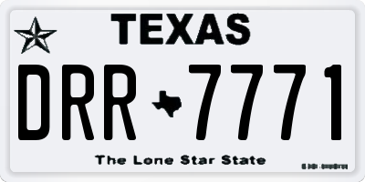 TX license plate DRR7771