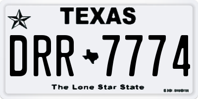 TX license plate DRR7774