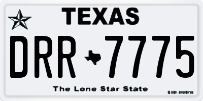 TX license plate DRR7775