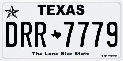 TX license plate DRR7779