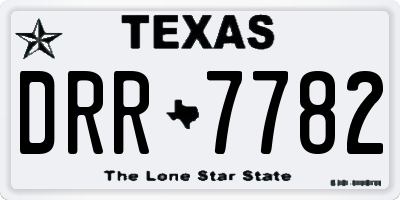 TX license plate DRR7782