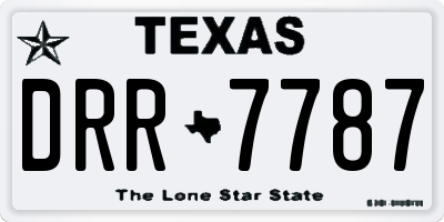 TX license plate DRR7787