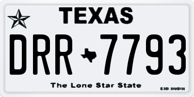 TX license plate DRR7793