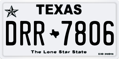 TX license plate DRR7806