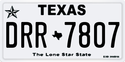 TX license plate DRR7807