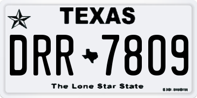 TX license plate DRR7809