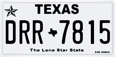 TX license plate DRR7815
