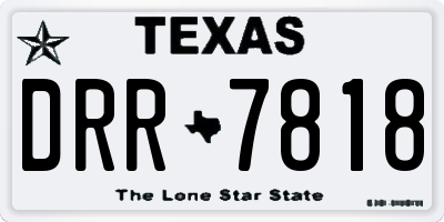 TX license plate DRR7818