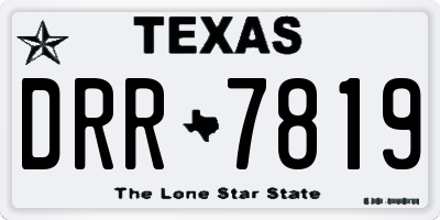 TX license plate DRR7819
