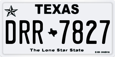 TX license plate DRR7827