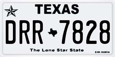 TX license plate DRR7828