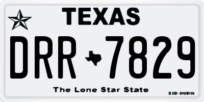 TX license plate DRR7829