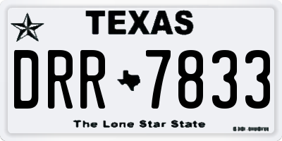 TX license plate DRR7833