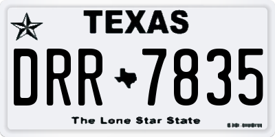 TX license plate DRR7835