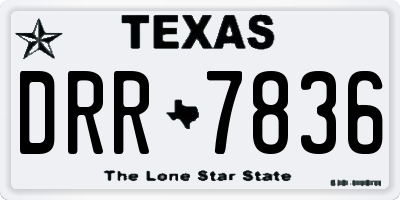 TX license plate DRR7836