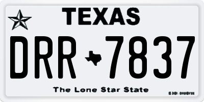 TX license plate DRR7837