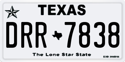 TX license plate DRR7838