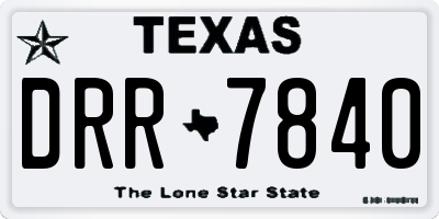 TX license plate DRR7840