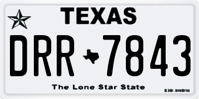 TX license plate DRR7843