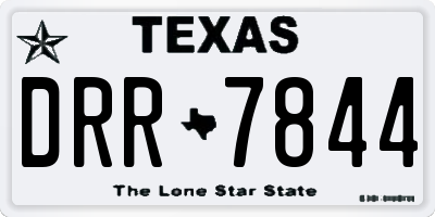TX license plate DRR7844