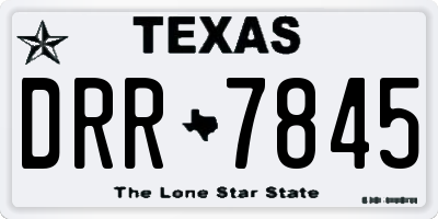 TX license plate DRR7845