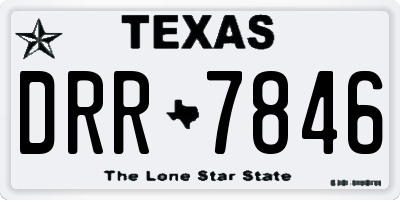 TX license plate DRR7846