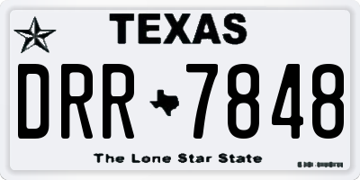 TX license plate DRR7848