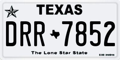 TX license plate DRR7852