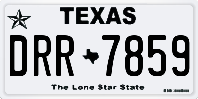 TX license plate DRR7859