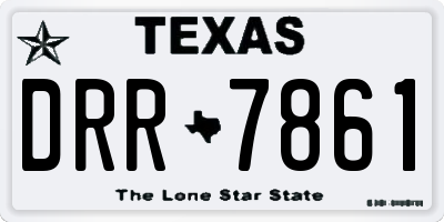 TX license plate DRR7861
