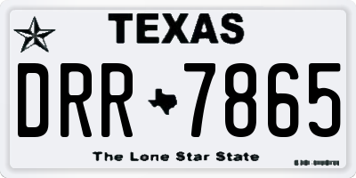 TX license plate DRR7865