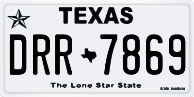 TX license plate DRR7869