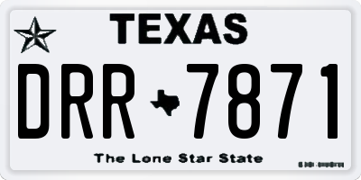 TX license plate DRR7871