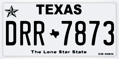 TX license plate DRR7873