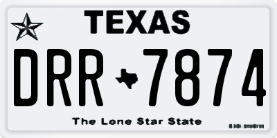 TX license plate DRR7874