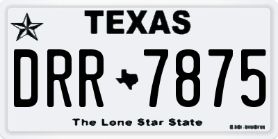 TX license plate DRR7875