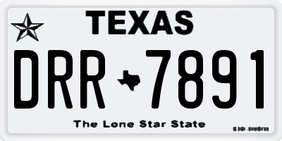 TX license plate DRR7891